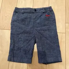 ファミリア　ハーフパンツ　100 グレー　くるま刺繍つき