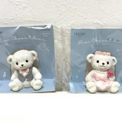 ウェディング ベア ボーイ ガール ミニ オブジェ 2個セットのサムネイル