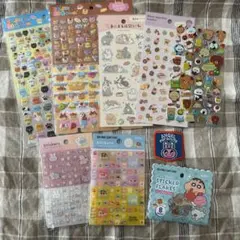 シールまとめ売り クレヨンしんちゃん セリア AngelBlue刺繍ステッカー