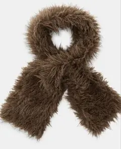 リアルファー付きプレーンスカーフ　ZARA