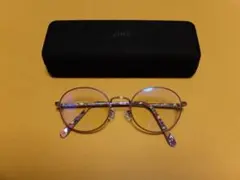 JINS メガネ リバティファブリック ブルーライトカット 度なし ケース付き