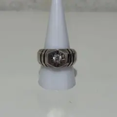 シルバー ジルコニア入 デザインリング 17号 24.7g - メルカリ