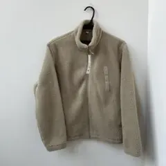 【新品タグ付】 ユニクロ　ボアフリース ボアジャケット　S ベージュ