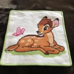 新品未使用Disney バンビシュニール織ハンカチ