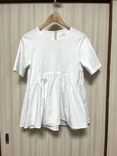 OPAQUE.CLIP Tシャツ シルク調コットン 異素材 Aライン カットソー