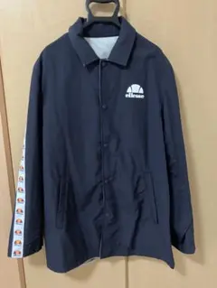 ellesse ネイビー ナイロンジャケット　リバーシブル　テニス