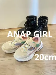 ANAP GIRL スニーカー ブーツ　20cm 2足セット※上履きおまけ付きのサムネイル