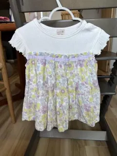 petit main フラワープリント Tシャツ 90cm