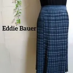 エディーバウアー ニットプリーツ スカート 膝丈 コットン