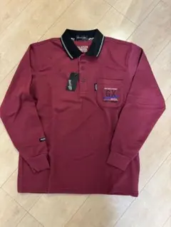 新品 タグ付きGALAXSON 赤 M ポロシャツ 裏起毛 ゴルフ ギャラクソン