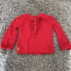 Ralph Lauren 赤 フリル付きニット 12M