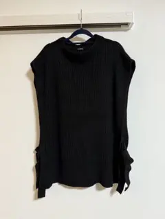 アベイル SUREVE 3Lサイドオープン リブニットベスト 黒