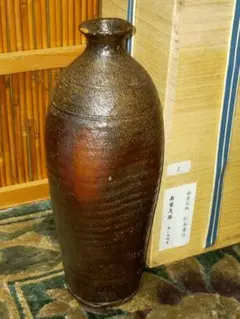新品】清水俊彦 海鼠釉 瓜型瓶 花瓶 飾壺 共箱 栞 - メルカリ