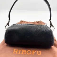 激レア✨ ヒロフ HIROFU ポーチ ペブルレザー シボ革　ブラック 黒