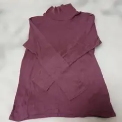UNIQLO スーピマコットン タートルネック 長袖 XL ボルドー