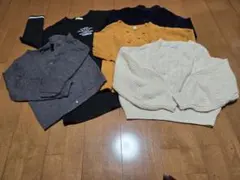 140cm女の子冬服5点(セーター2点カーディガン1点ワンピース1点長袖1点)