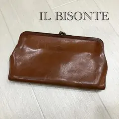 ◇ IL BISONTE イルビゾンテ 本革 レザー がま口 長財布 財布