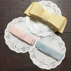 バレッタ リボン グログラン 3点セット  新品 未使用品 ヘアピン ヘアアクセ