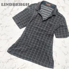 LINDBERGH 格子柄 ポロシャツ ブラック Lサイズ 大きいサイズ ゴルフのサムネイル