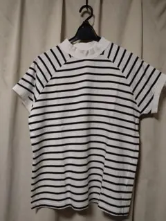 ボーダー 半袖 Tシャツ ホワイト×ブラックのサムネイル