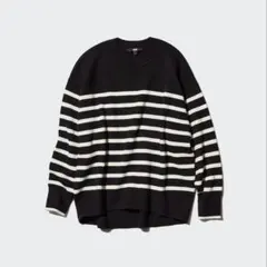 UNIQLO スムースコットンリラックス￼ボーダークルー￼セーター