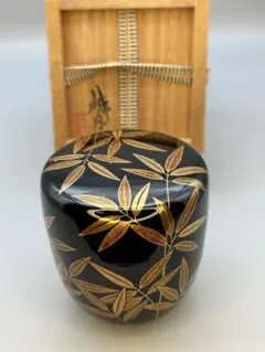輪島塗】茶道 沈金 稔刻 棗 木製箱付き 安村 稔 - メルカリ