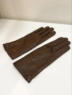 COACH ブラウン レザー手袋