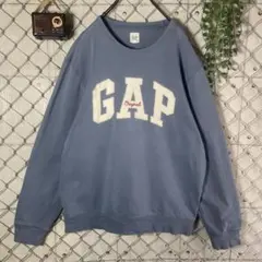 GAP ギャップ クルーネック スウェット アーチロゴ 刺繍 L程