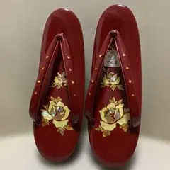 新品】下駄 こっぽり ぽっくり おこぼ 七五三 畳表 南部表 蒔絵 御所車 