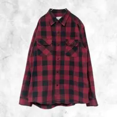 アンチレーベル　アベイル　長袖　シャツ　チェック　柄　綿100% XL 赤　黒