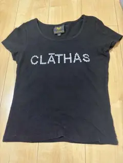 CLATHAS 半袖Tシャツ ブラック ラインストーンロゴ 38のサムネイル
