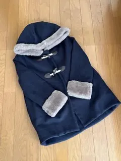 COMME CA ISM ダッフルコート ファー付きネイビー　140㎝