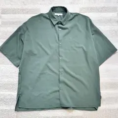Anchor Smith アヤドレープトロミ ルーズS/Sシャツ ダークグリーンのサムネイル