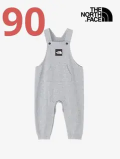 THE NORTH FACE スウェットロゴオーバーオール グレー 90cm
