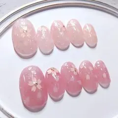 桜ピンク、桜薄ピンクネイルオーダーページ/春期限定♪/ネイルチップ