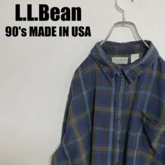 USA製90sエルエルビーンNORTHWOODSネルシャツL.L.Bean米国製