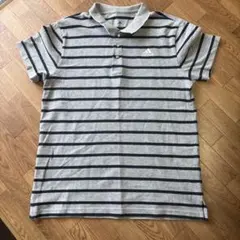 値下げ！adidas ストライプ ポロシャツ