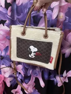 スヌーピーふわふわハンドバッグ　新品