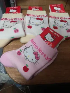 キティ　靴下　白ピンク　15～20cm　4足　11年位前の品　バラ売り可　未使用