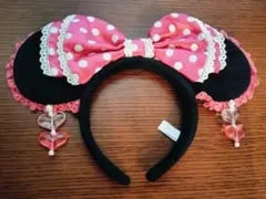 ディズニー ミニーマウス カチューシャ レア ハートピンク