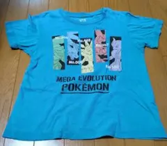 ポケモン メガ進化 Tシャツ 100cm~ 青