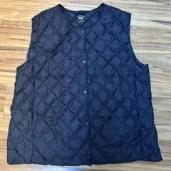 ［美品］ユニクロ　パフテックキルティングベストXLブラック（収納袋付）