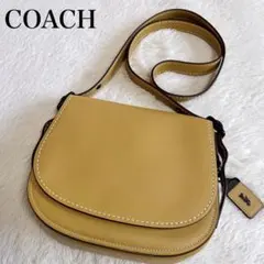 極美品 COACH コーチ サドルバッグ ショルダーバッグ フラップ 斜め掛け