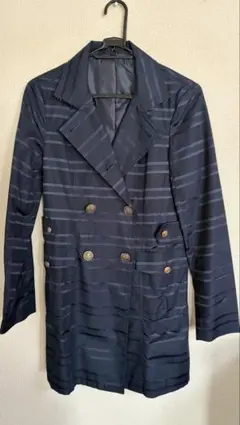 ネイビー ストライプ ダブルブレストジャケット