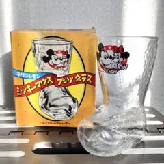 昭和レトロ キリンレモン ミッキー ミニー ブーツ型 グラス 当時物