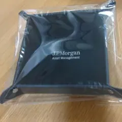 【新品未使用】J.P. Morgan ベロア調 合皮トレー 小物入れ 黒