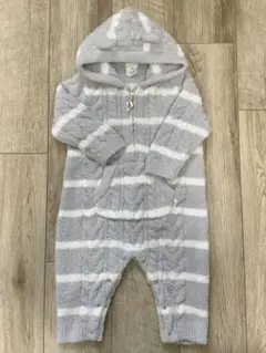 新品未使用品　ジャラピケ ベビー 80 90 クマ ロンパース　アイスグレー
