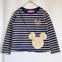 Disney resort トレーナー ボーダー ミッキー 110 紺.2235