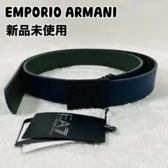 新品未使用 エンポリオ アルマーニ EA7 マッドブラックロゴ バックルベルト
