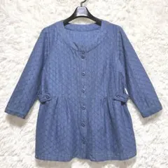 ESPIÉ/エスピエ/レーシー七分袖チュニックブラウスジャケットのサムネイル